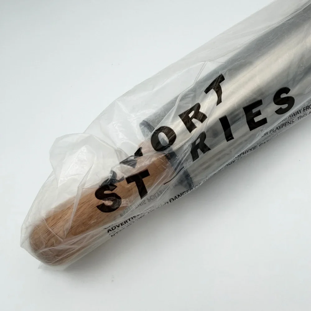 Short Stories 17 Inch Stainless Steel Rolling Pin Wood Handles FabFitFun NWT
